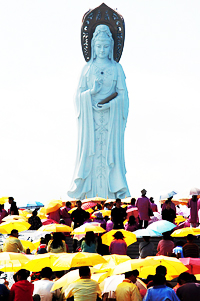 Die Buddha-Figur in Nanshan